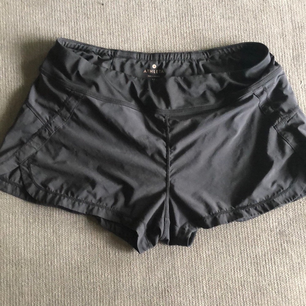 Athleta black running shorts
